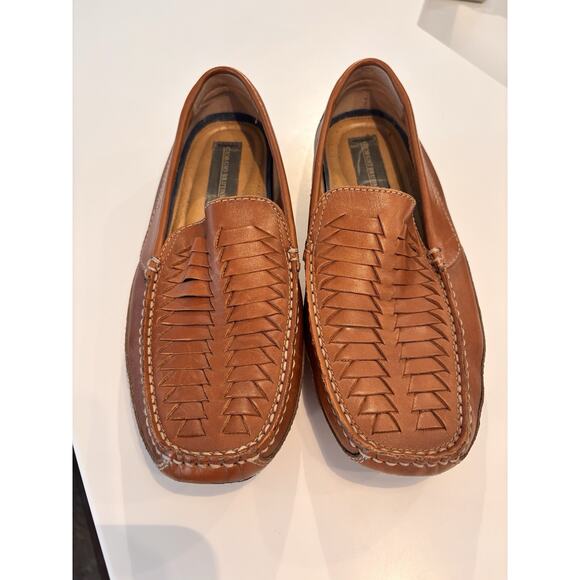 Giorgio Brutini Woven Leather Loafers Metro Basket Weave Mens Driving Shoes 9.5M main image 4